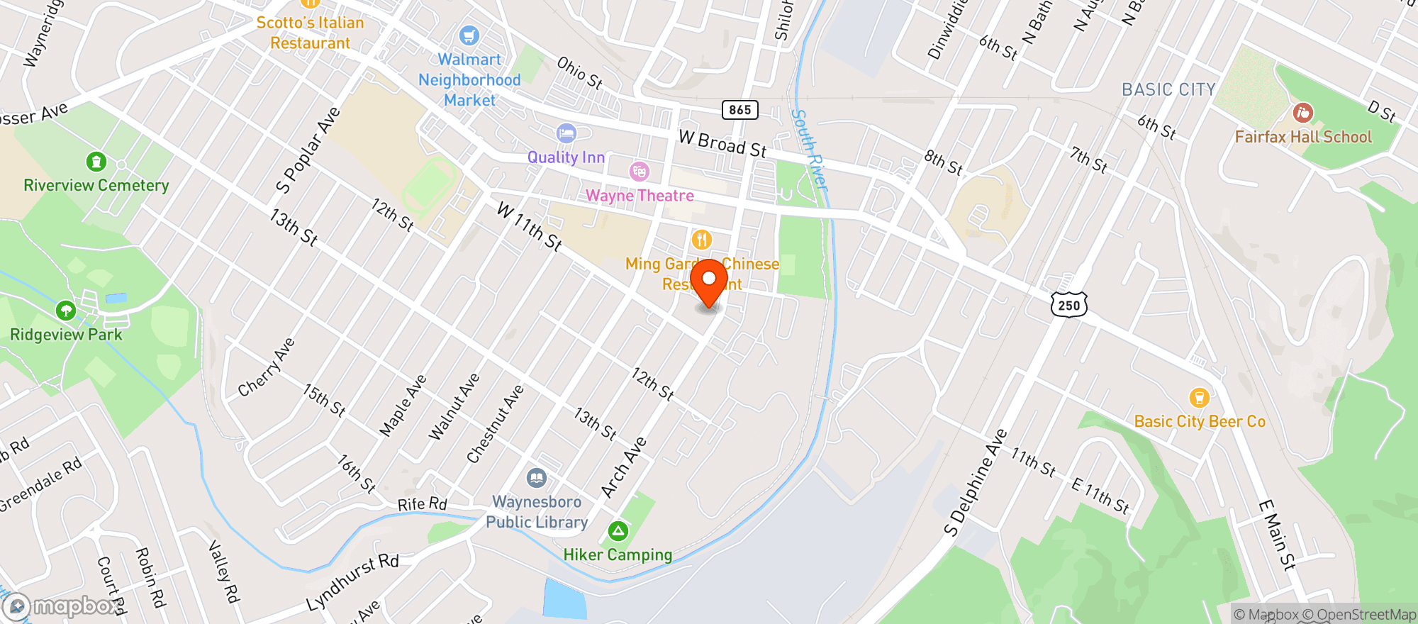 Map showing Kroger