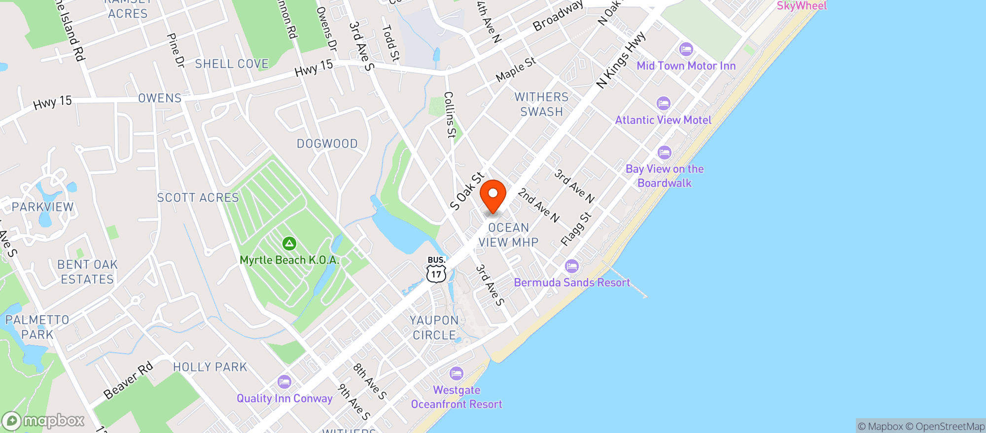 Map showing El Cerro Mexican Bar & Grill