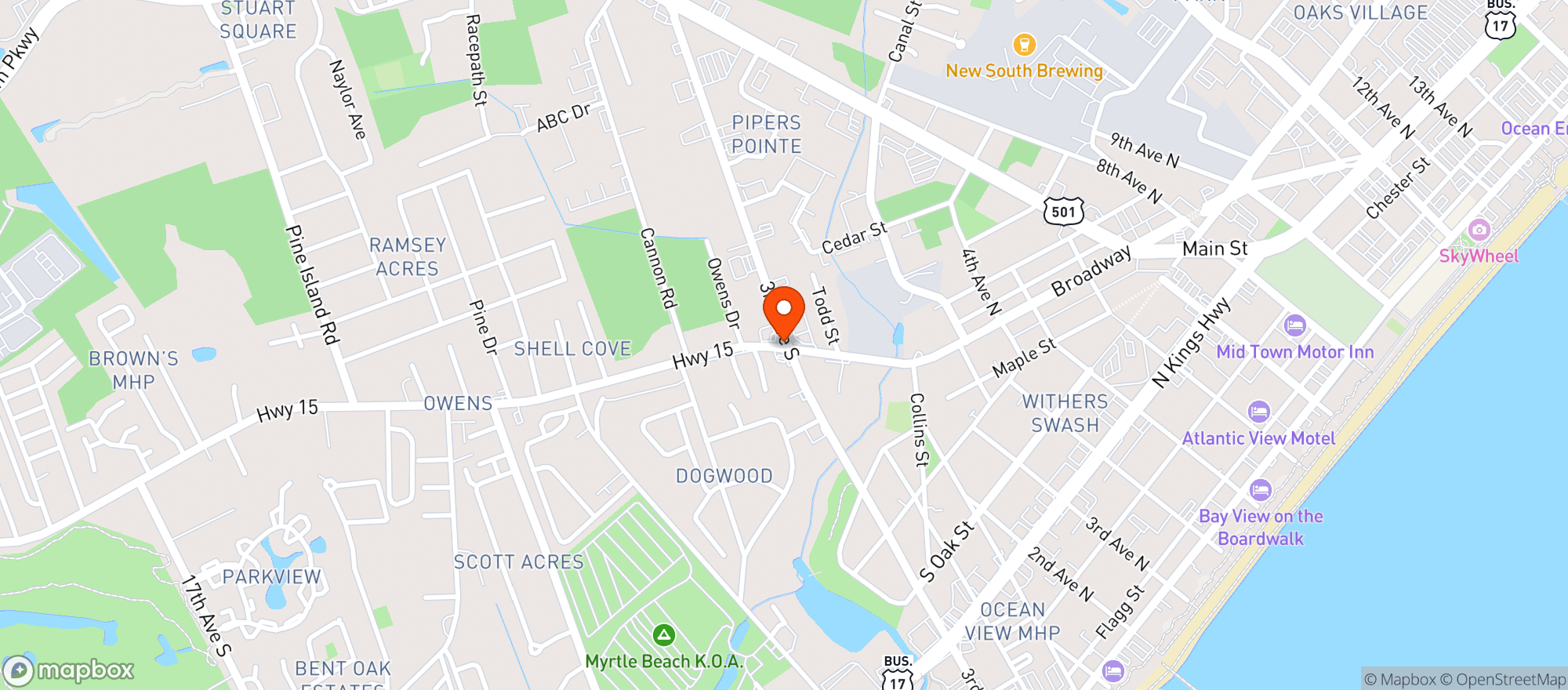Map showing Scotchman Store #3064