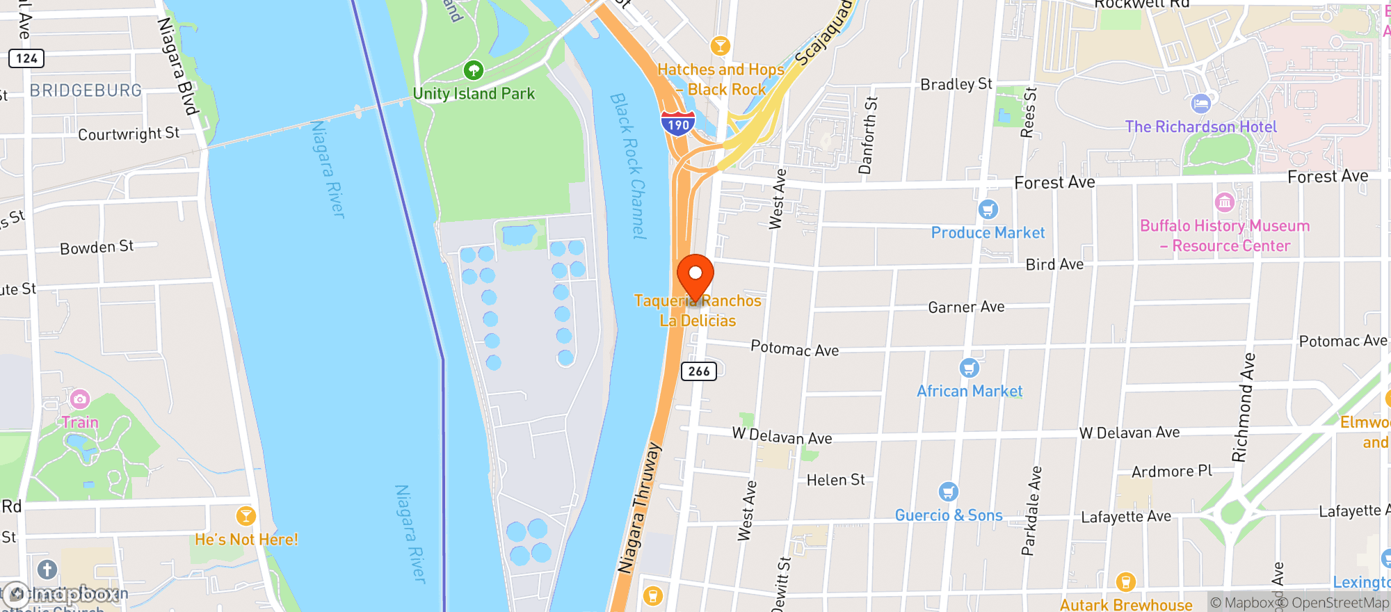 Map showing Roost