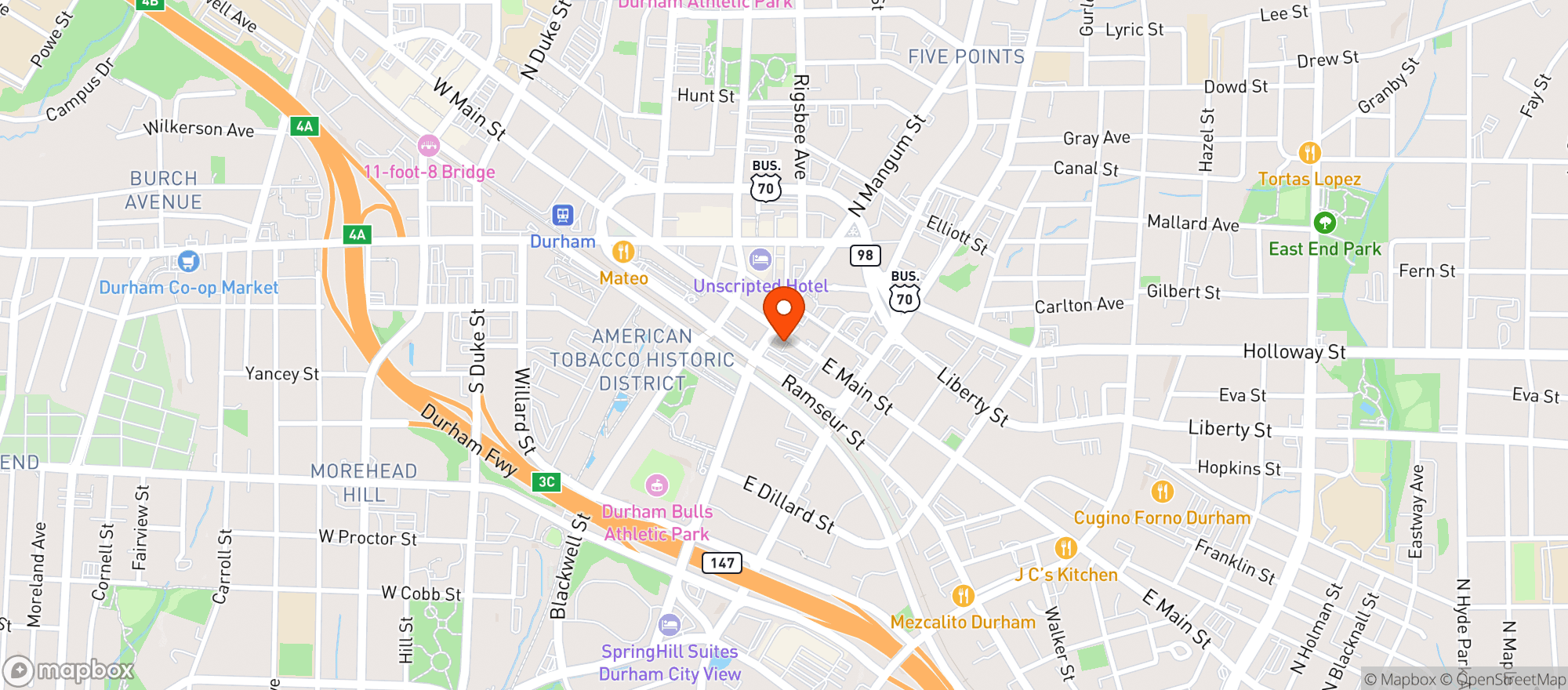Map showing Daily Beer Bar