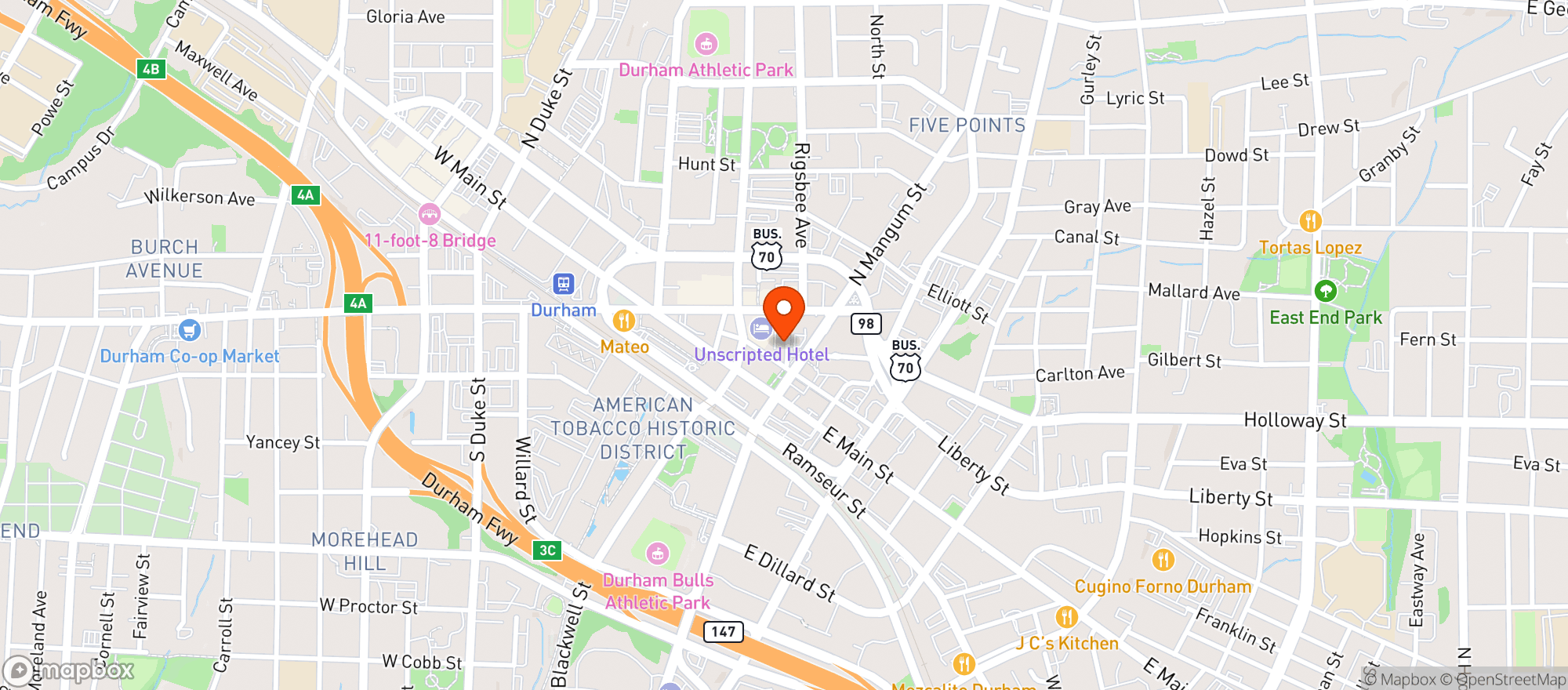 Map showing M Tempura