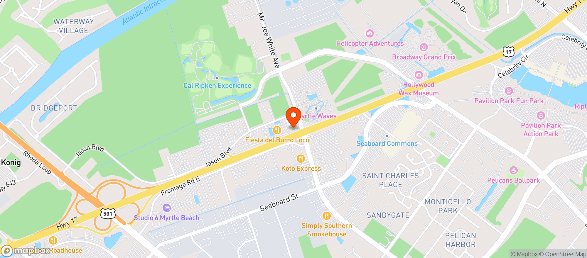 Map showing Circle K #853 (myr)