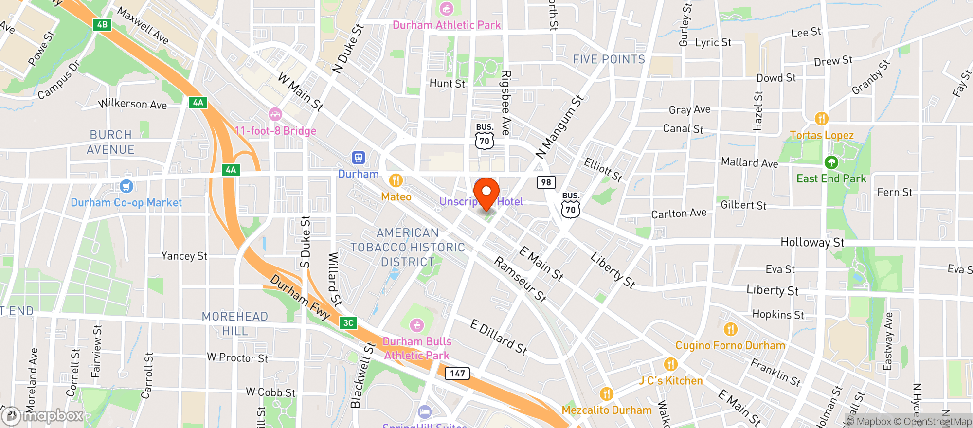 Map showing Luna Rotisserie And Empanadas