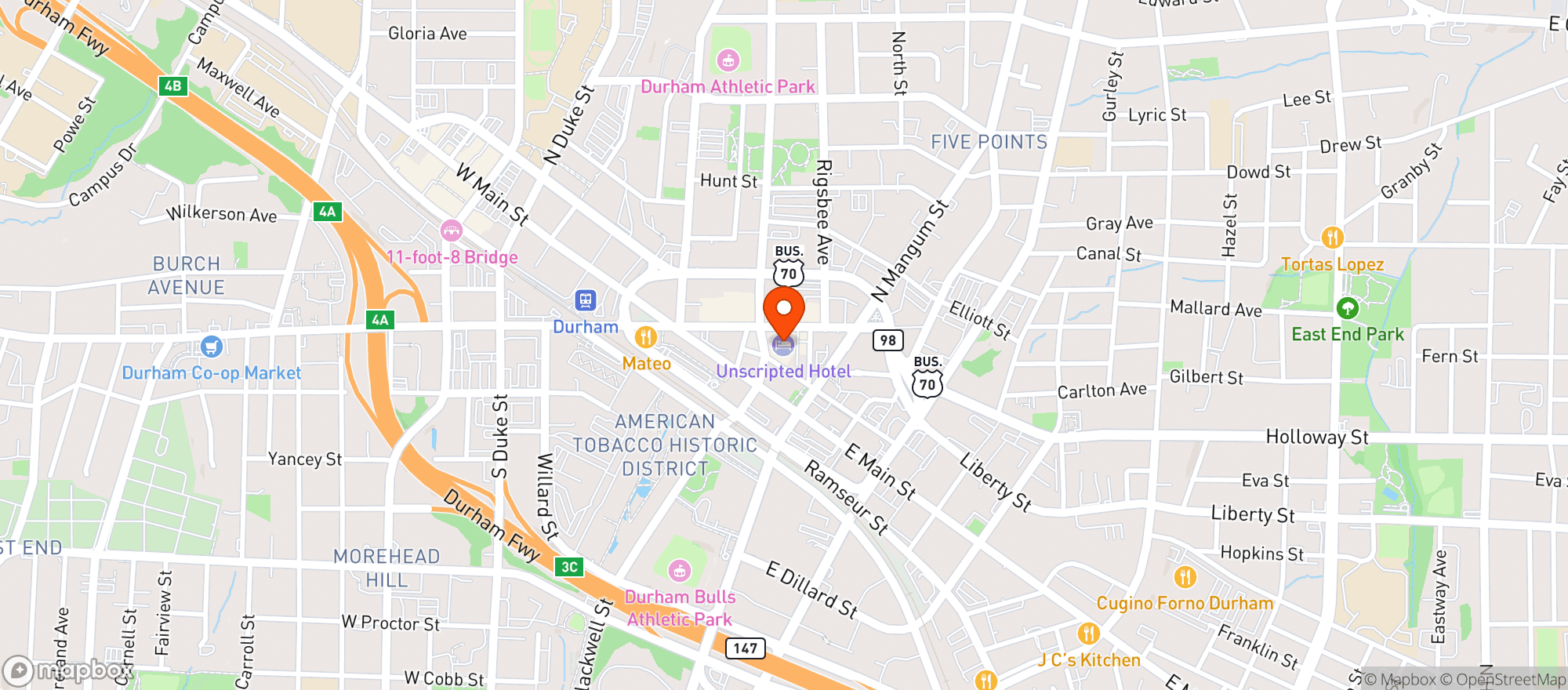 Map showing Pour Taproom #0000