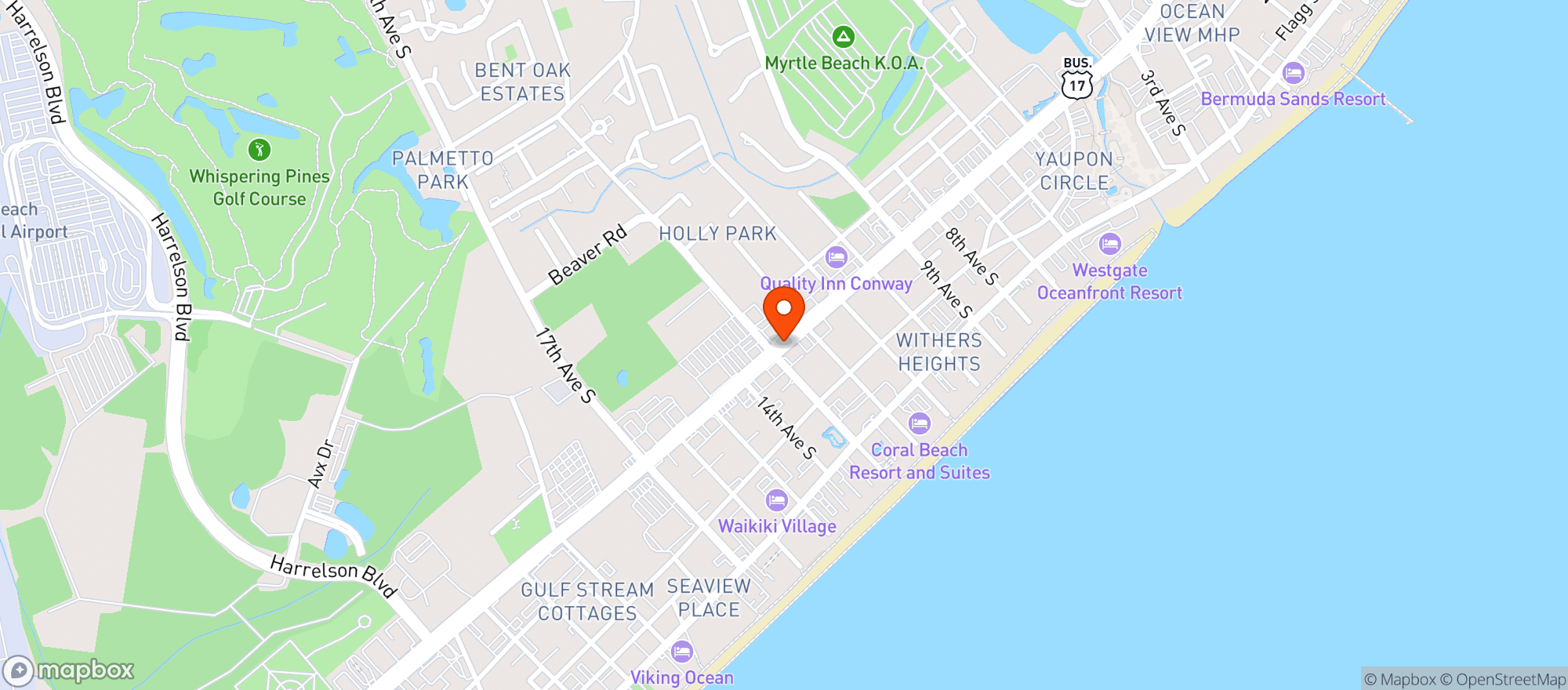 Map showing Manta Steak & Seafood Sushi Bar