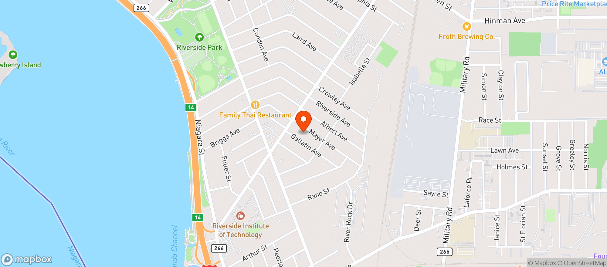 Map showing Amabel