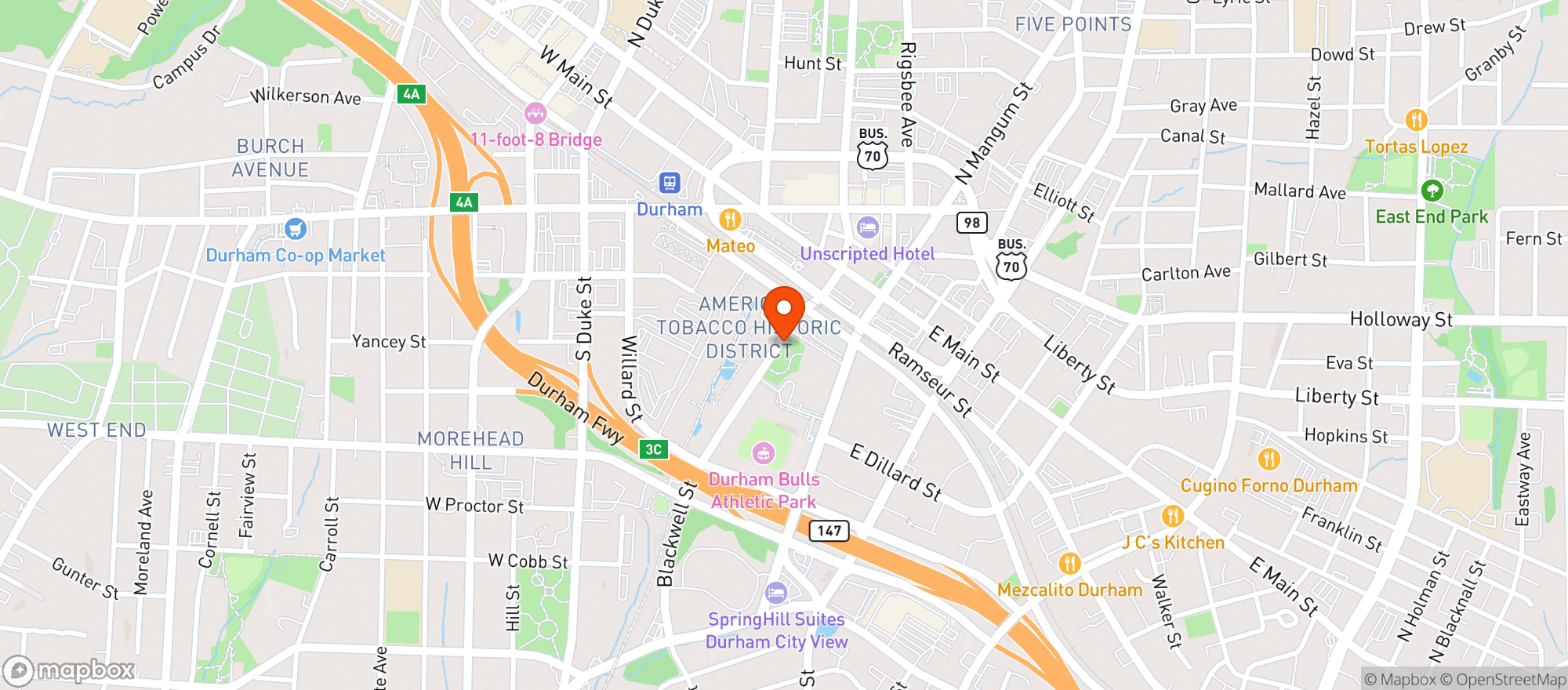 Map showing NanaSteak