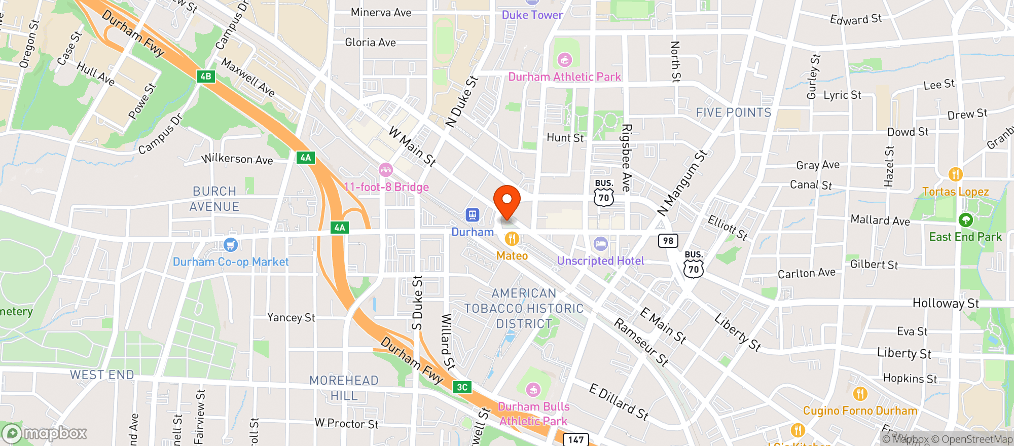 Map showing Bull Mccabe's Irish Pub