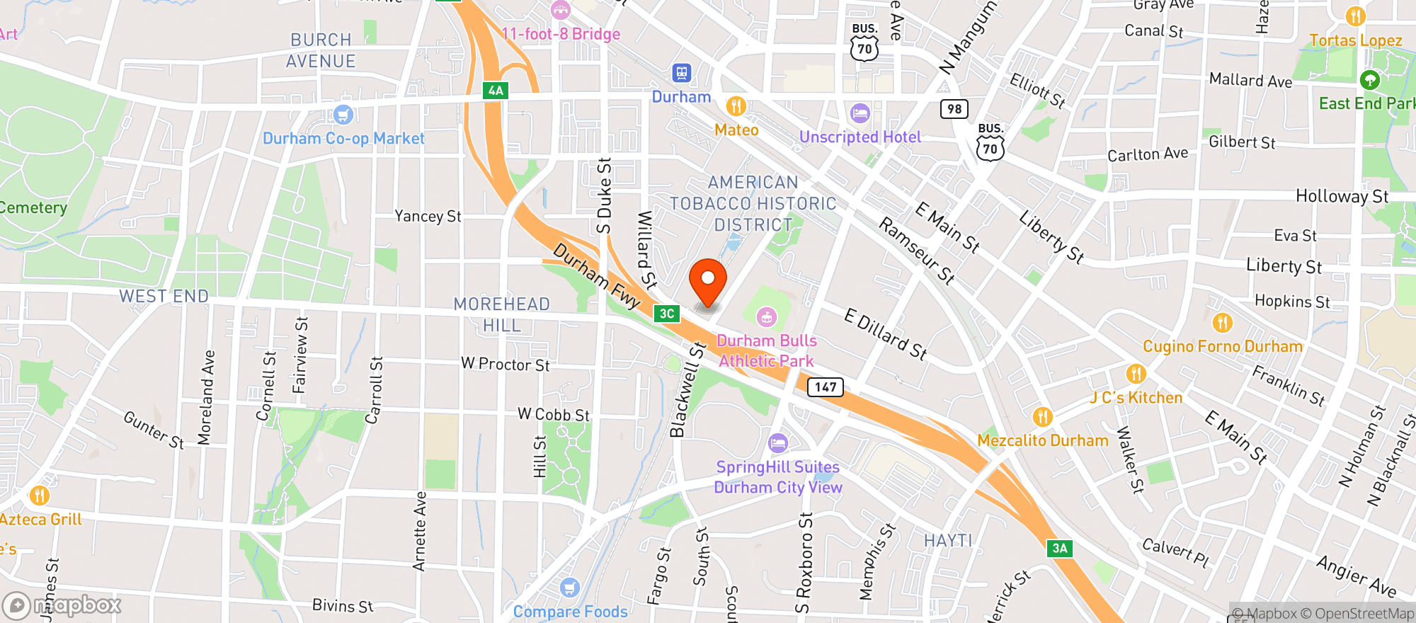 Map showing Mellow Mushroom #20
