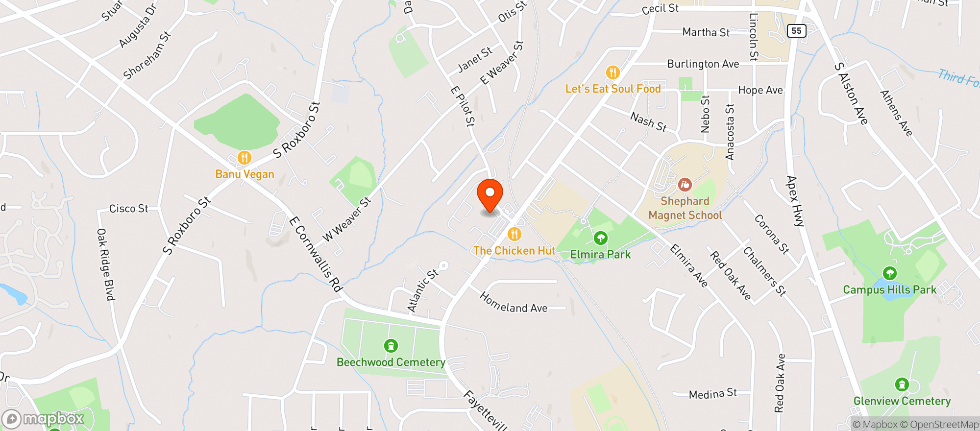 Map showing Food Lion #2593