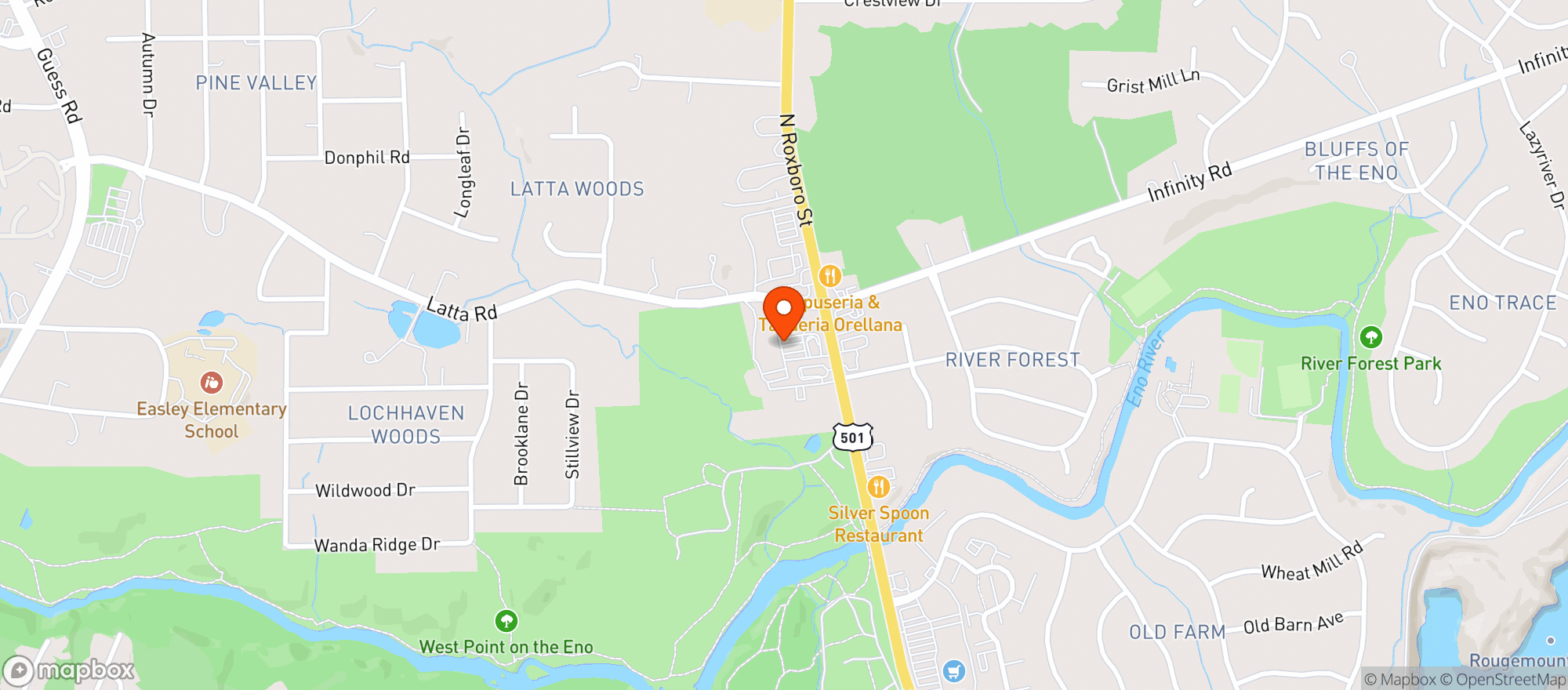 Map showing Del Rancho