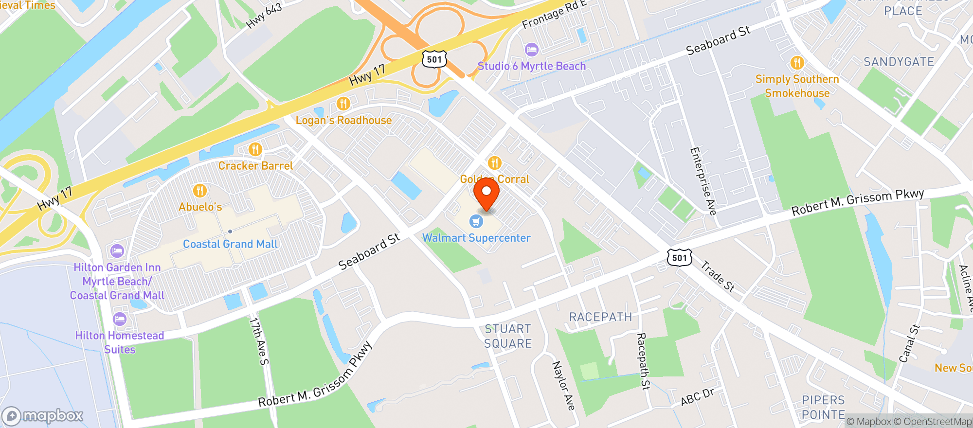 Map showing Walmart Supercenter