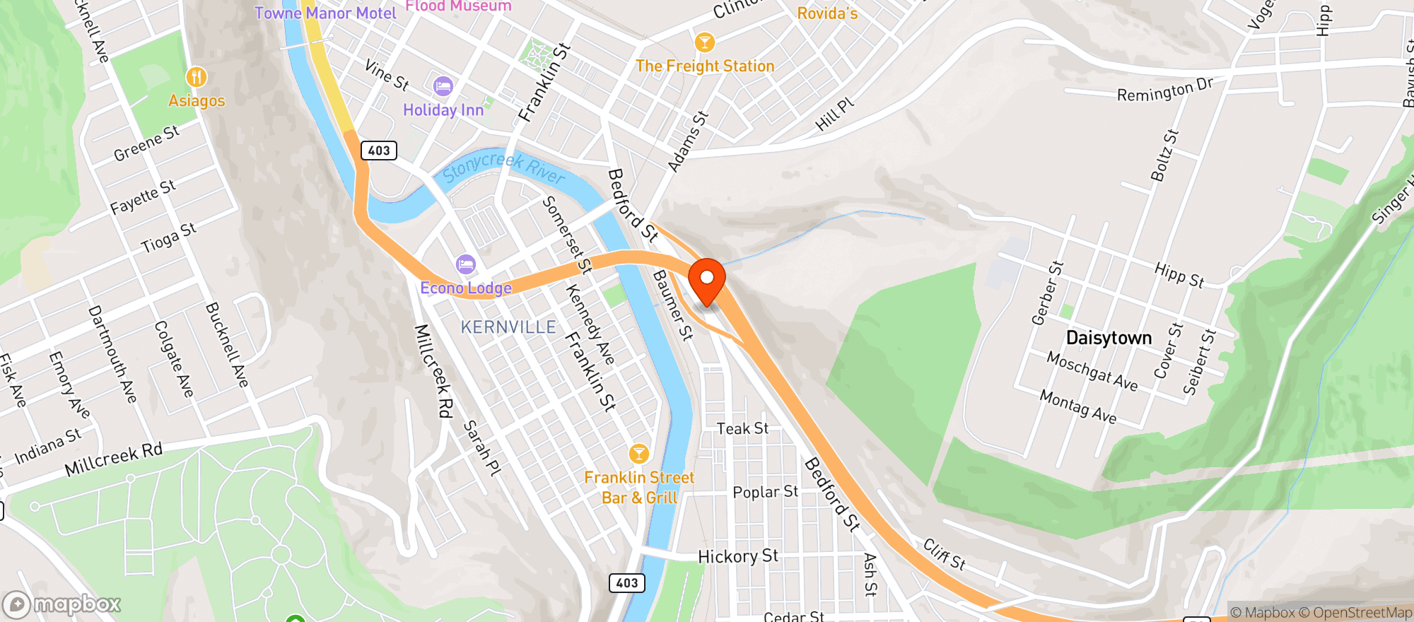 Map showing LITTLE'S BEVERAGE