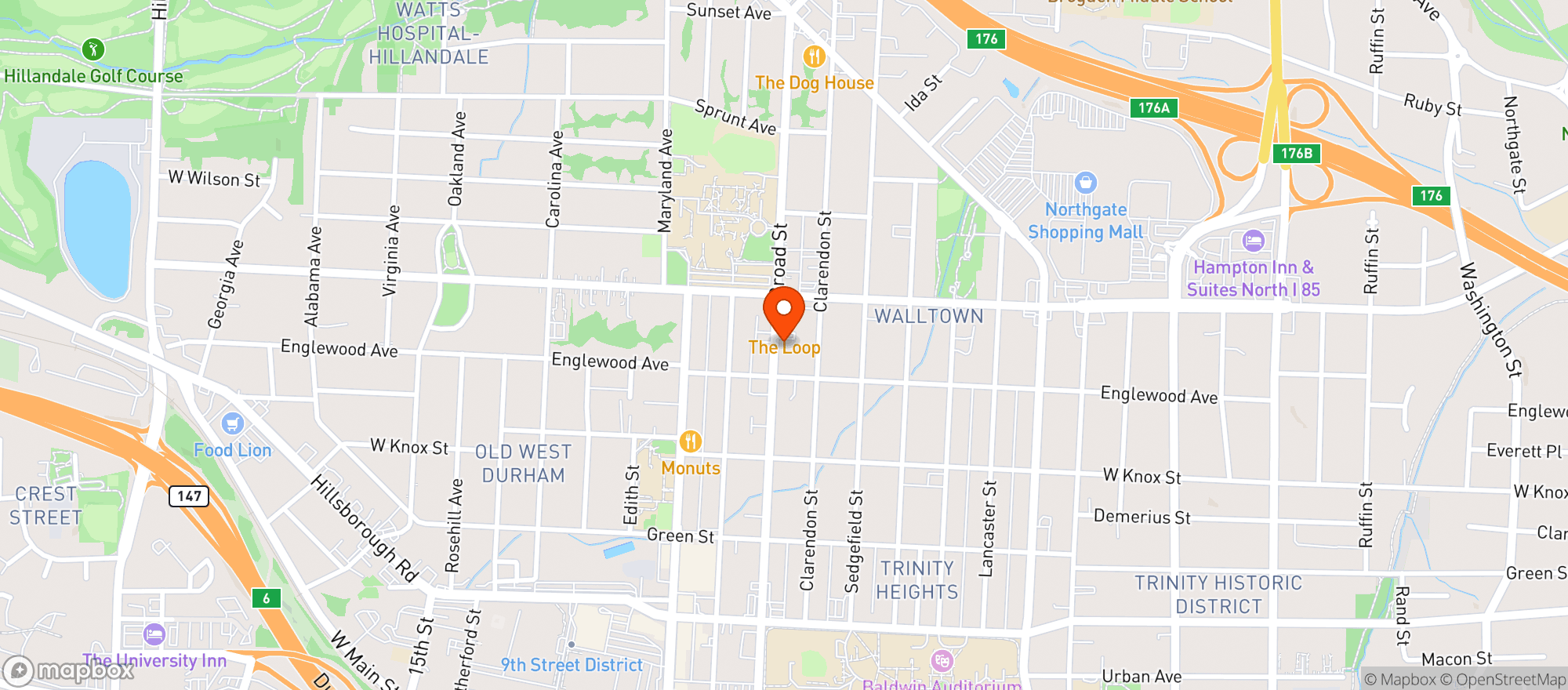 Map showing Green Room