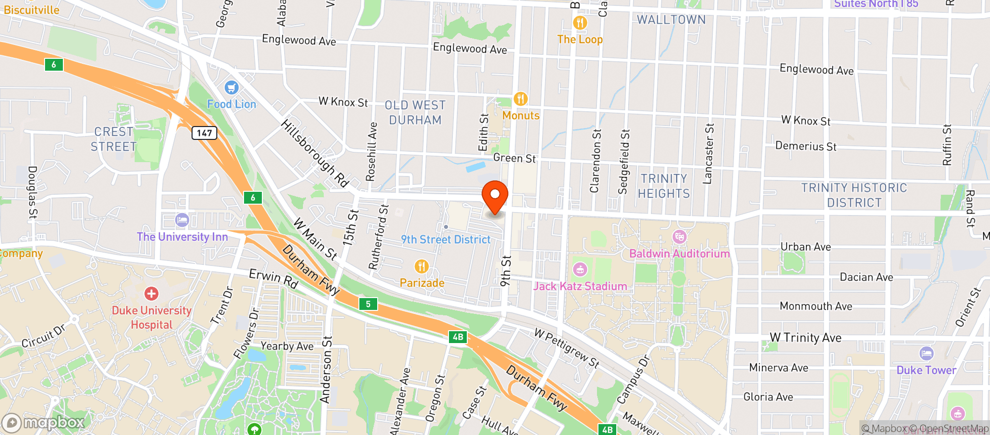 Map showing Juju Restaurant