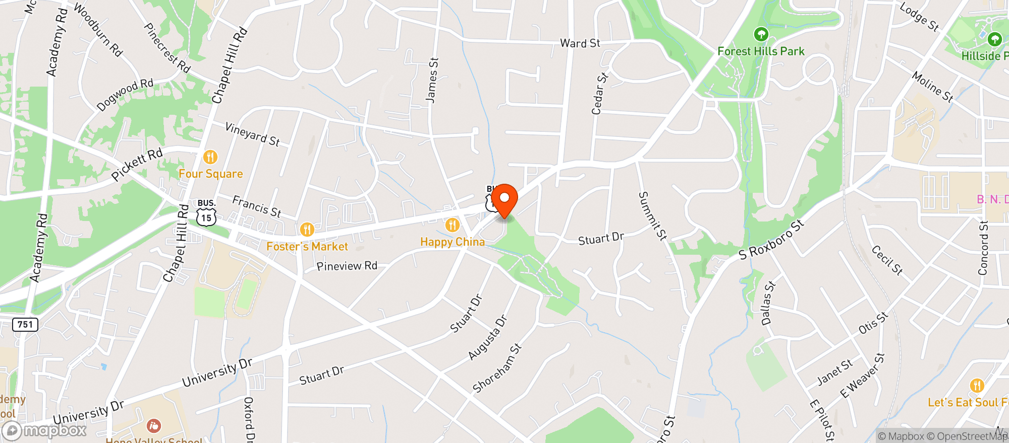 Map showing BEER STUDY - DURHAM