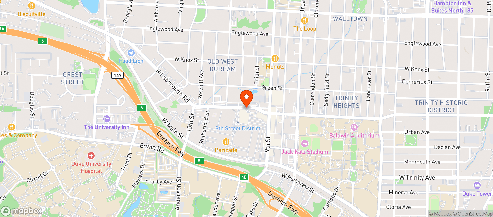 Map showing Harris Teeter