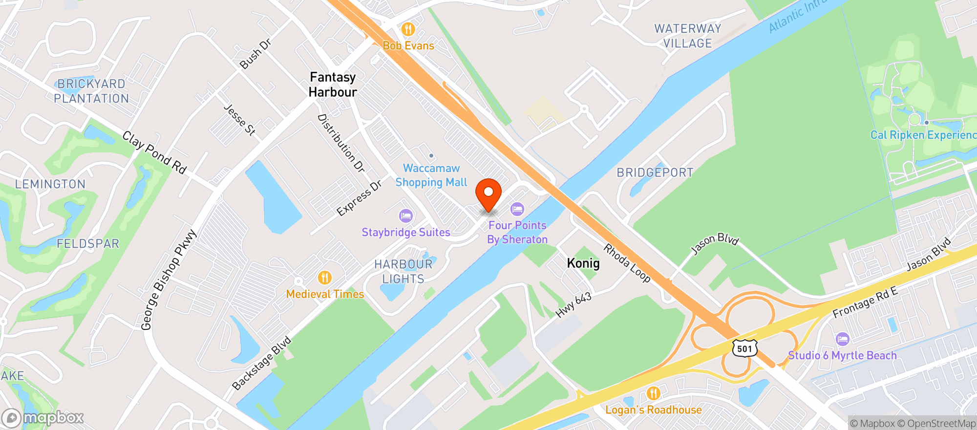 Map showing Four Points By Sheraton