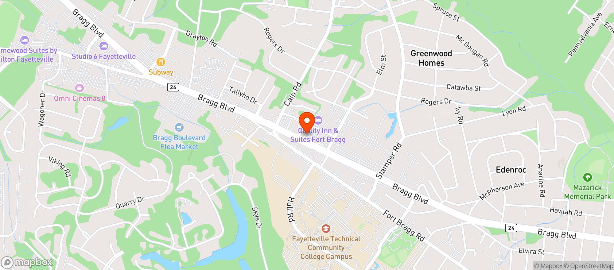 Map showing Dirty Myrtle Wing Company