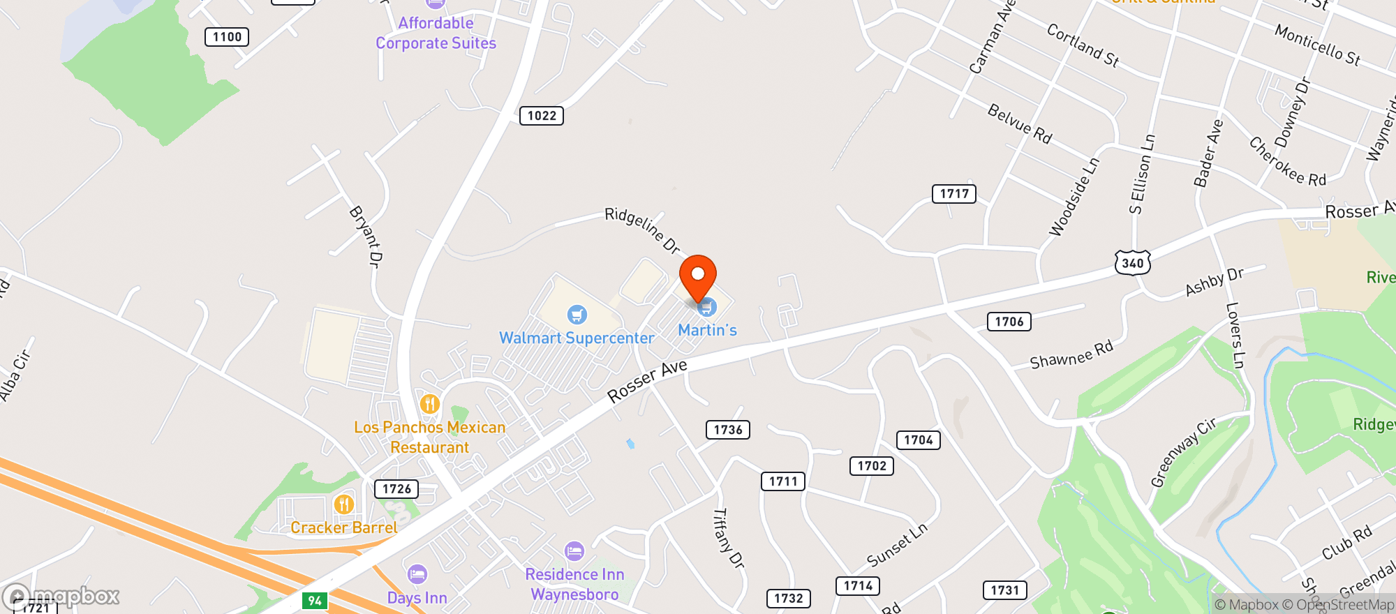Map showing Martins Food Market #6285