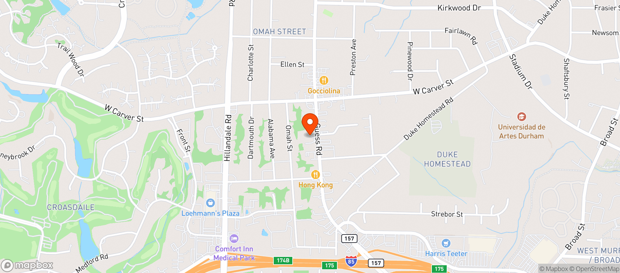 Map showing Crafts & Drafts