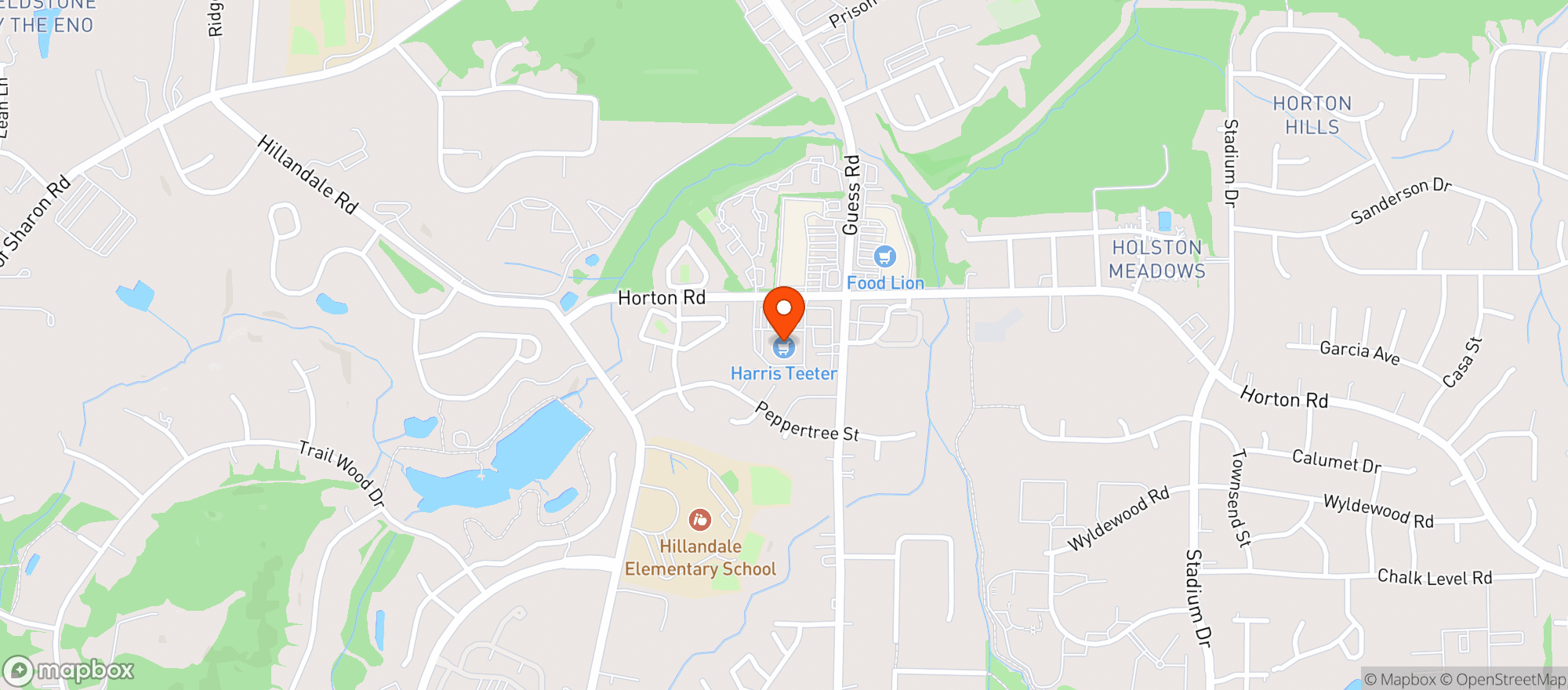Map showing Harris Teeter