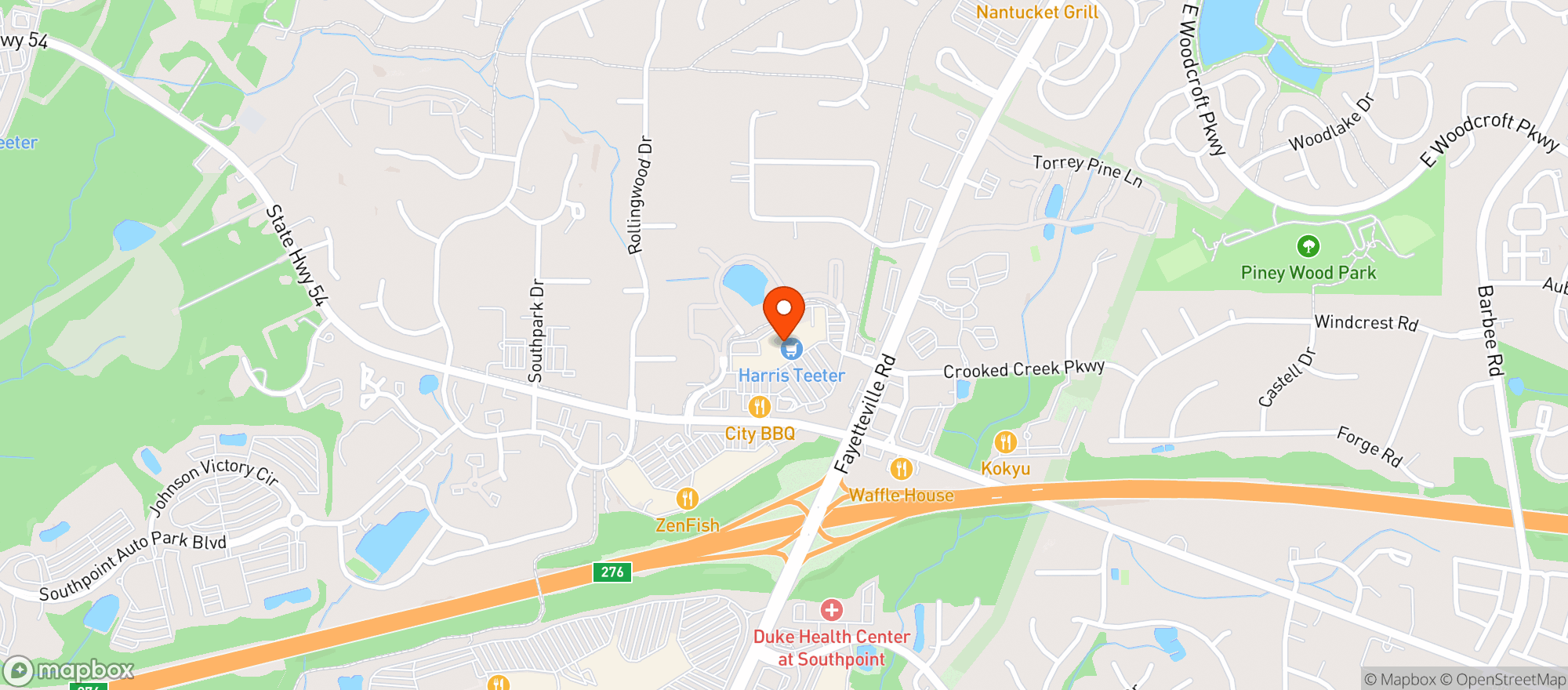 Map showing Harris Teeter
