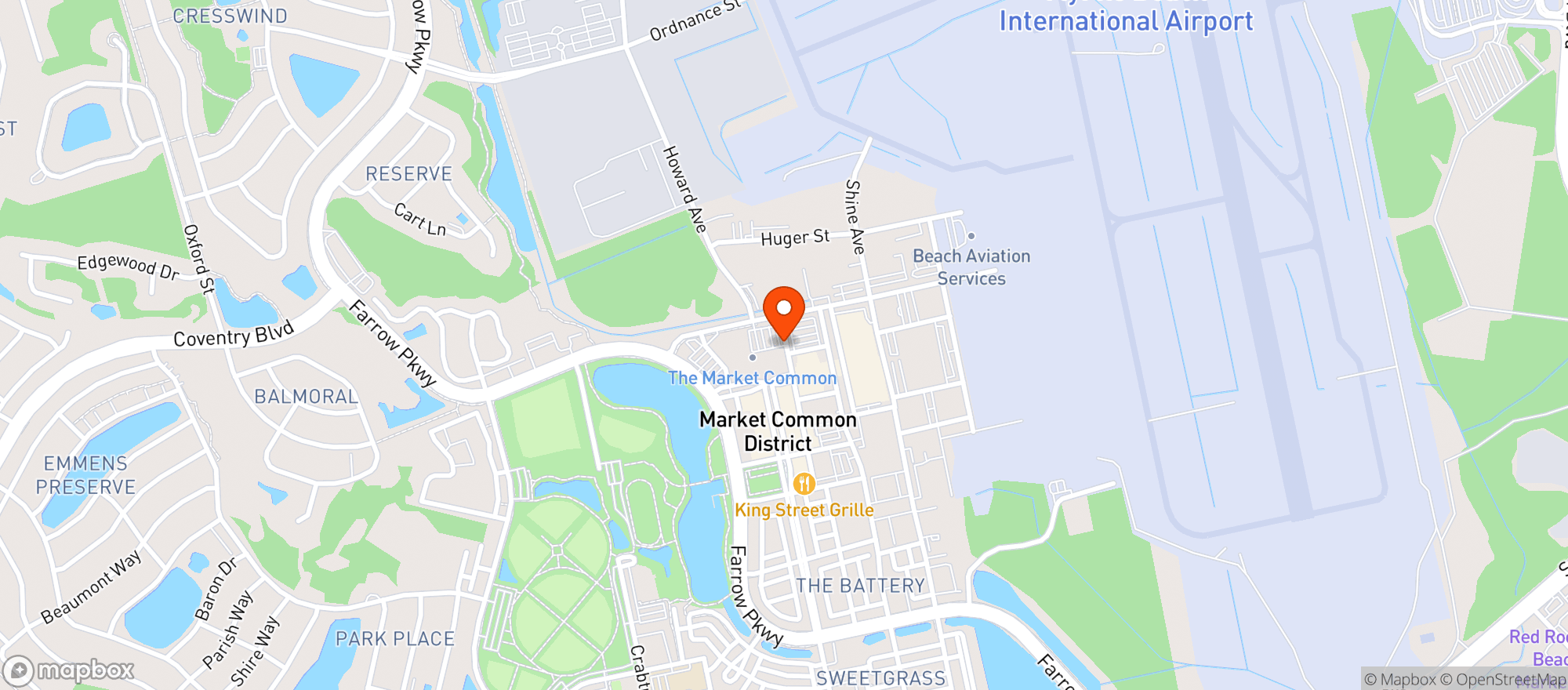 Map showing Travinia Italian Kitchen