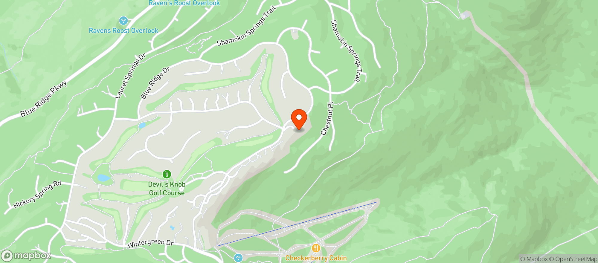 Map showing Highridge Court At Wintergreen Resort