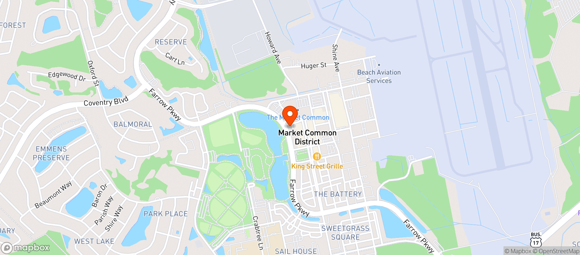 Map showing P F Changs China Bistro #9997