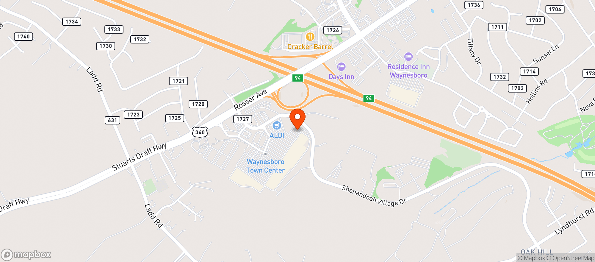 Map showing Gnc