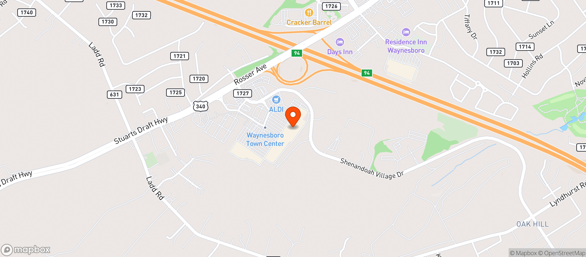 Map showing Target Store #2294