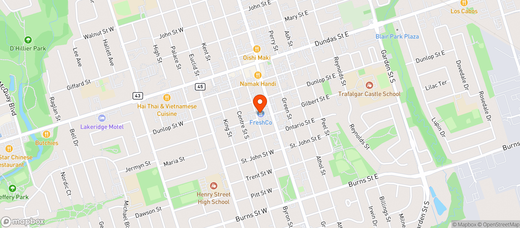 Map showing Freshco #3826