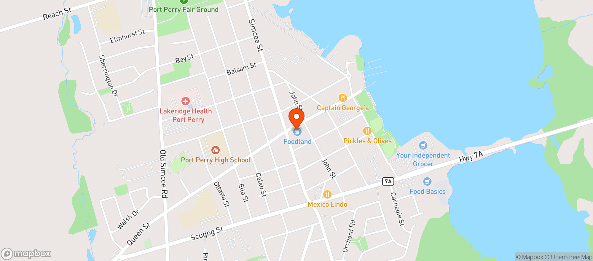 Map showing Foodland 6838