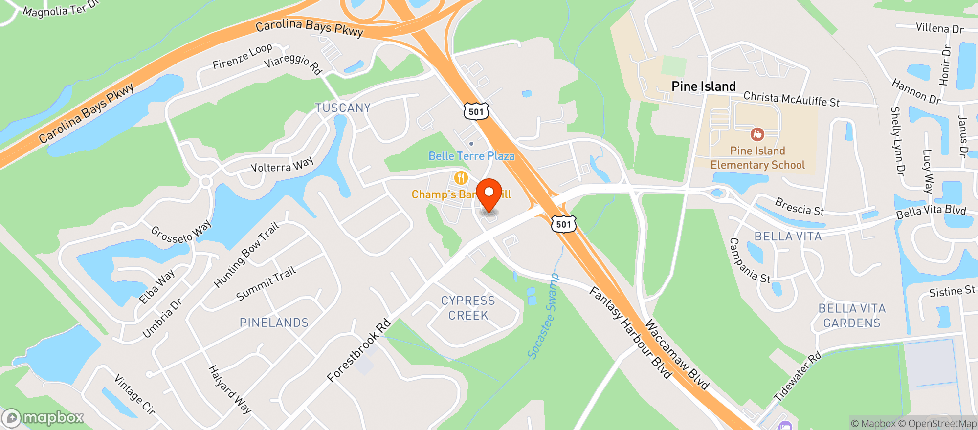 Map showing Minuteman Food Mart 57 (myr)