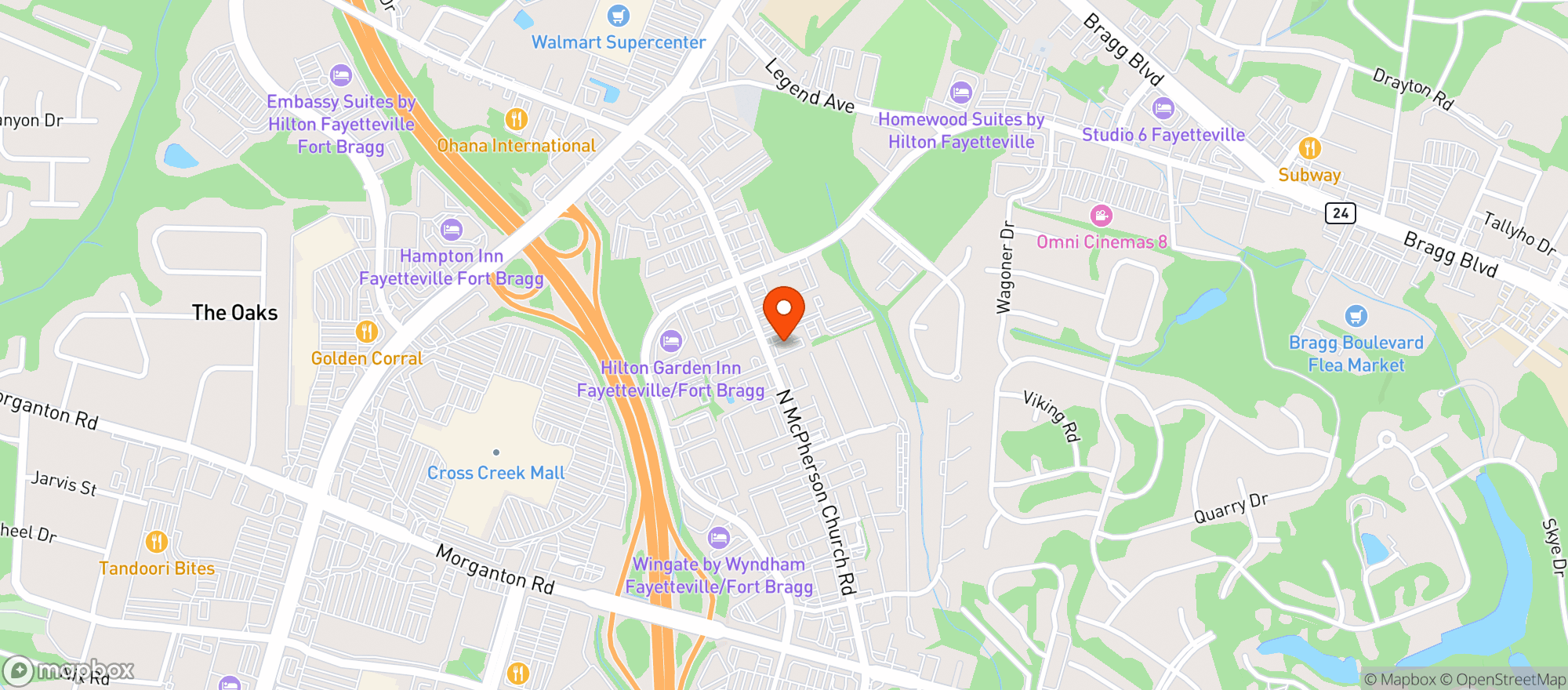 Map showing Macs Speed Shop