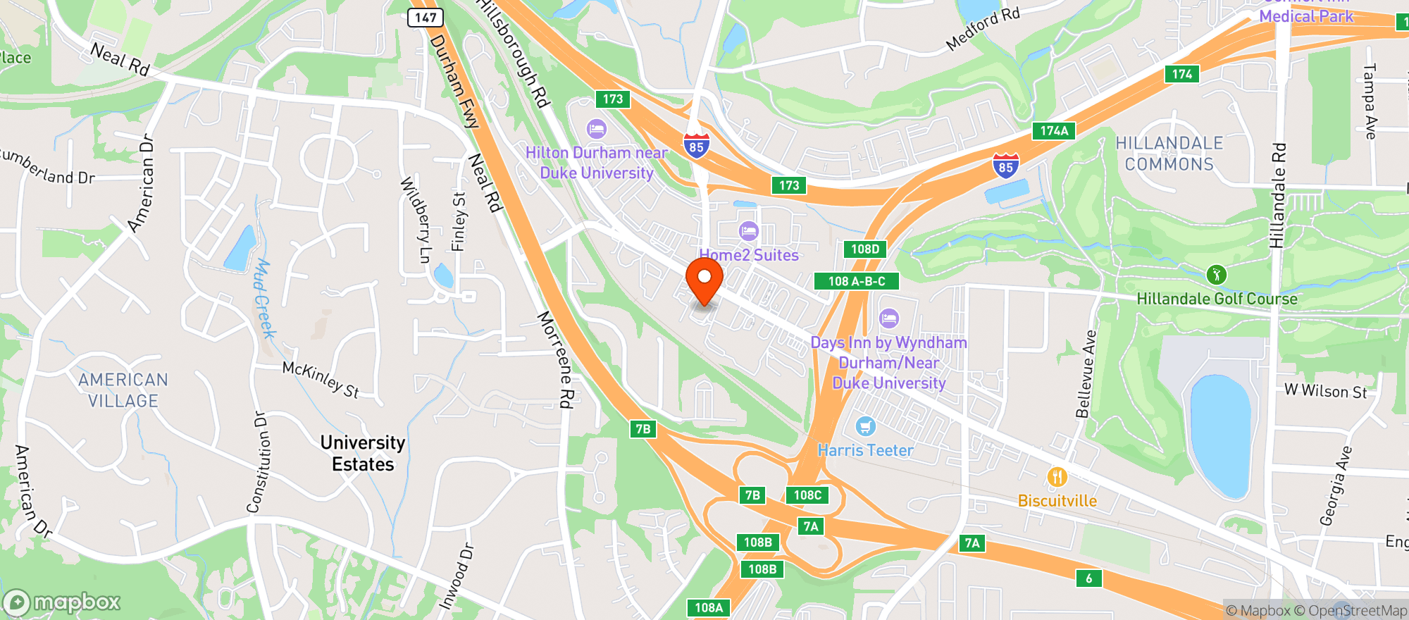 Map showing Cvs
