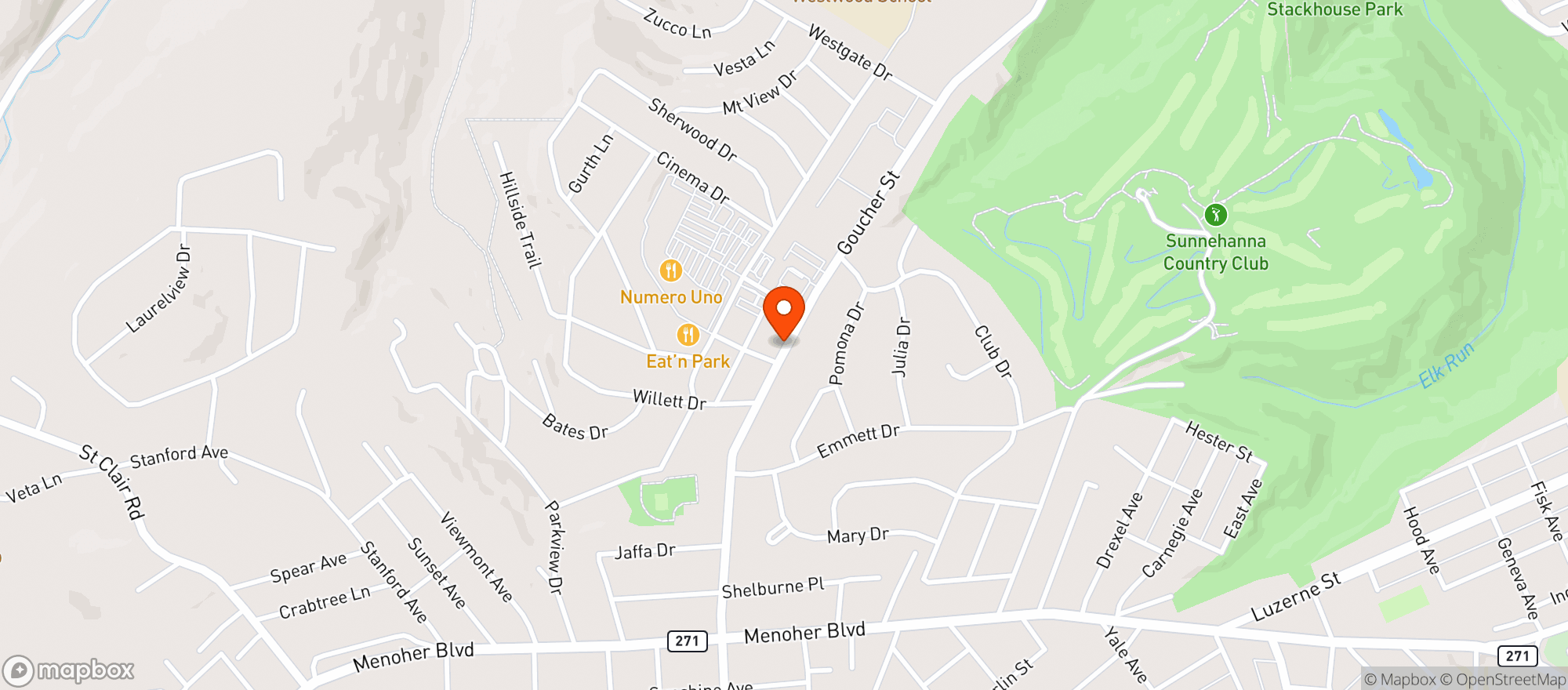 Map showing West Hills Dist