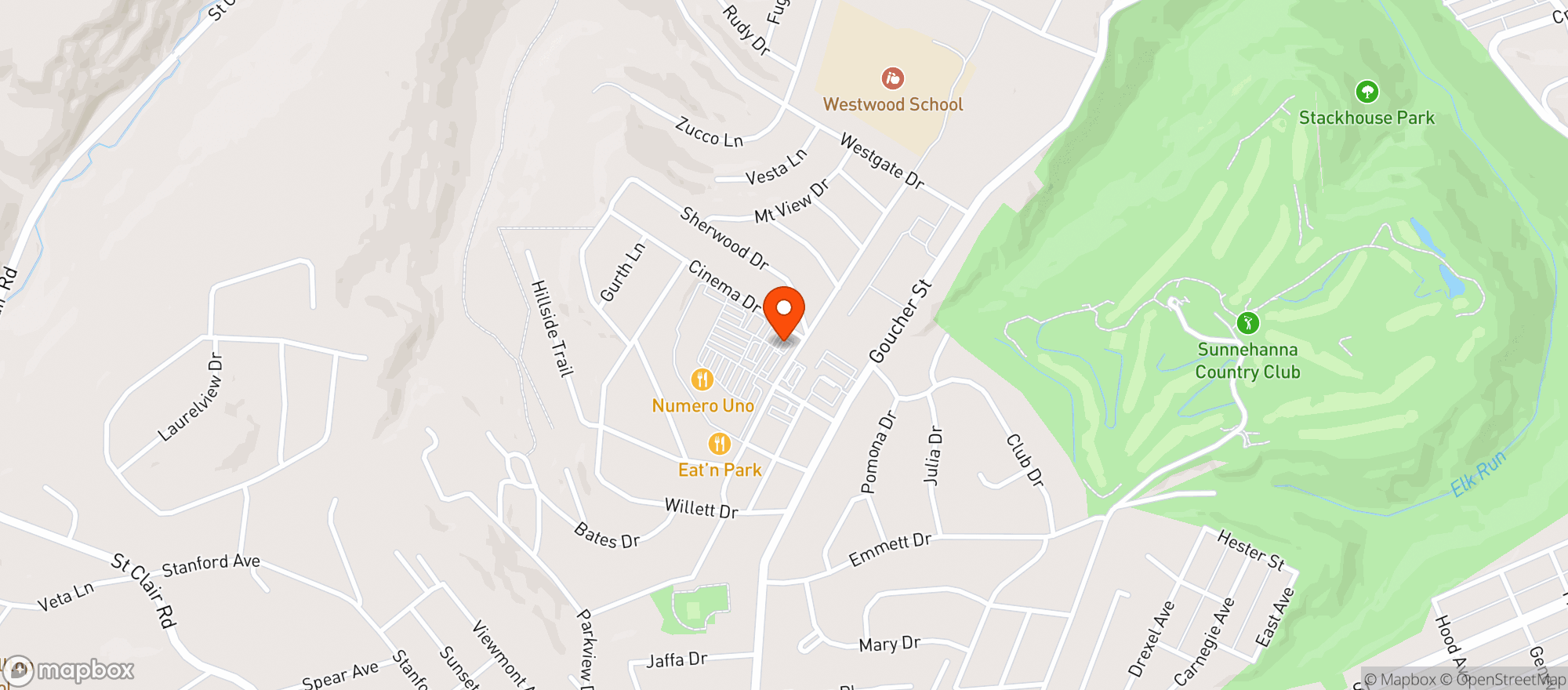 Map showing Bargain Beer & Pop
