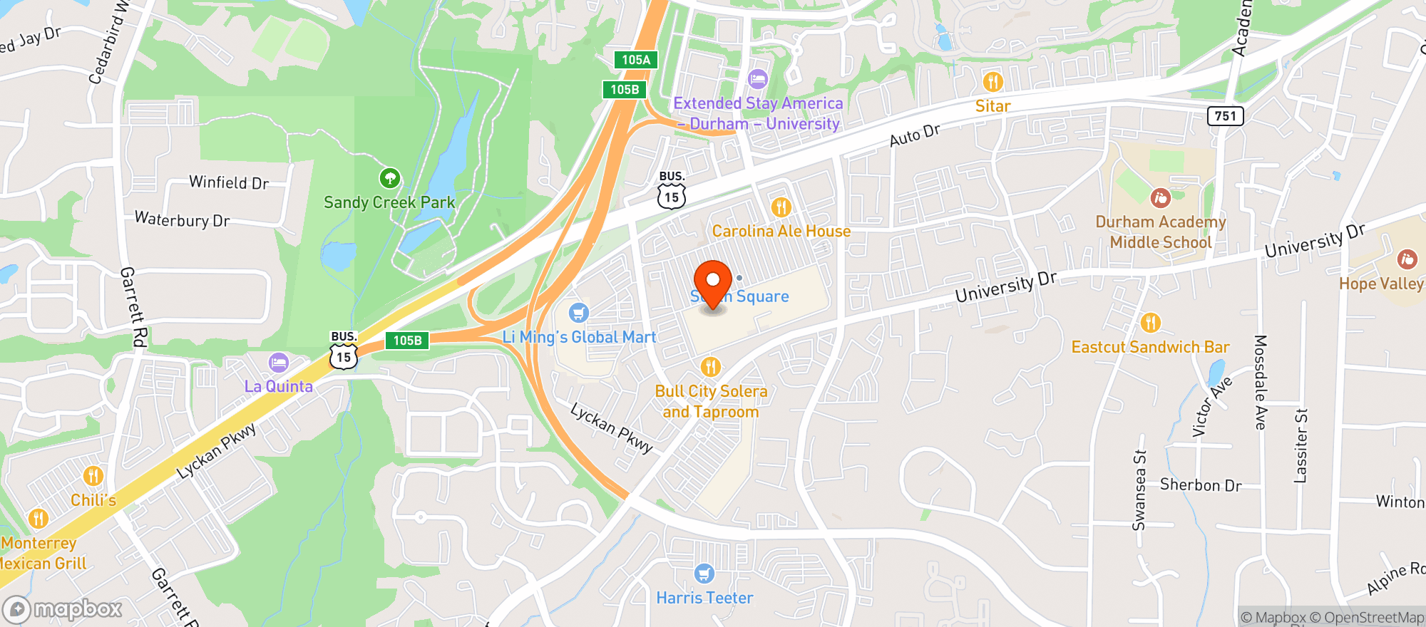 Map showing Target