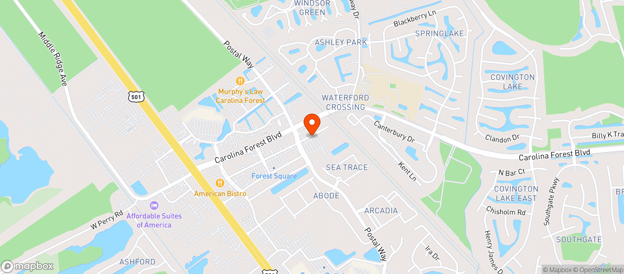 Map showing Publix Super Market