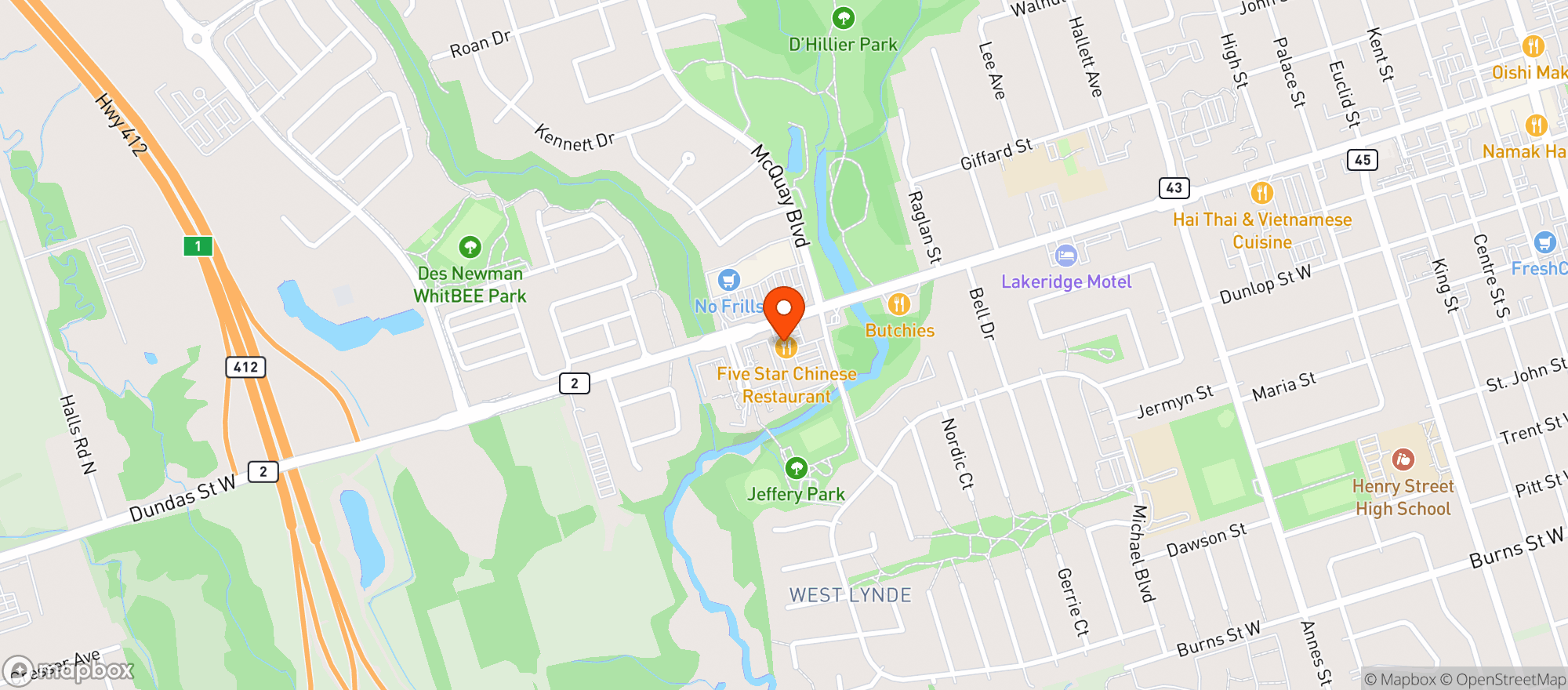 Map showing Timeless Tattoo Company ( Wildrose Designs Inc.)