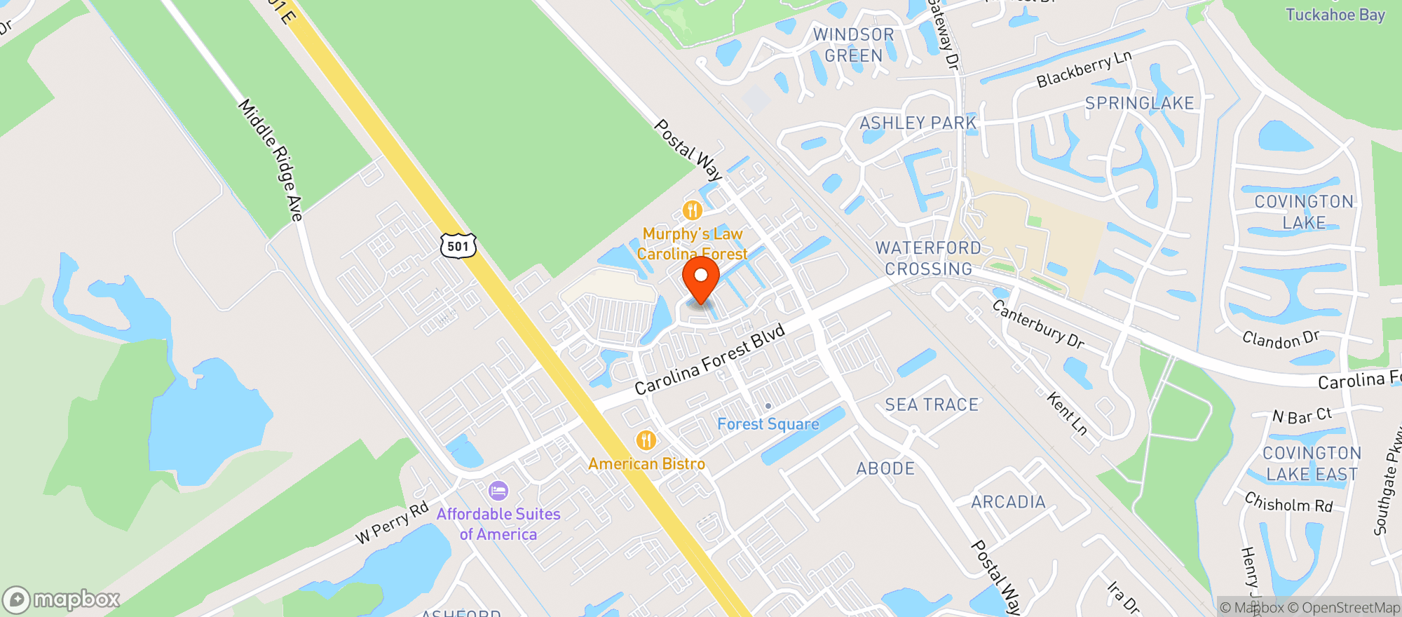 Map showing Handleys Pub & Grill