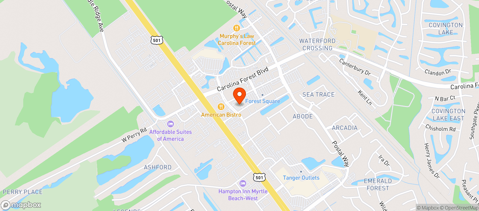 Map showing Buffalo Wild Wings Gril #3308