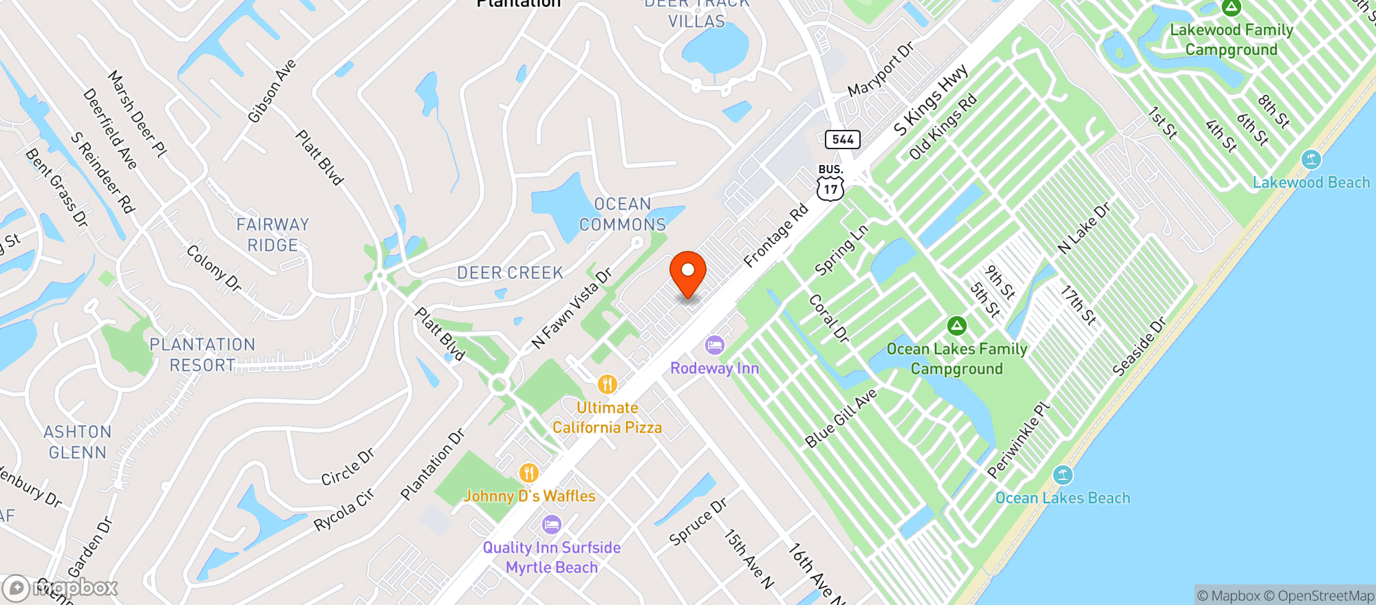 Map showing Your Cbd Store - Surfside (myr)