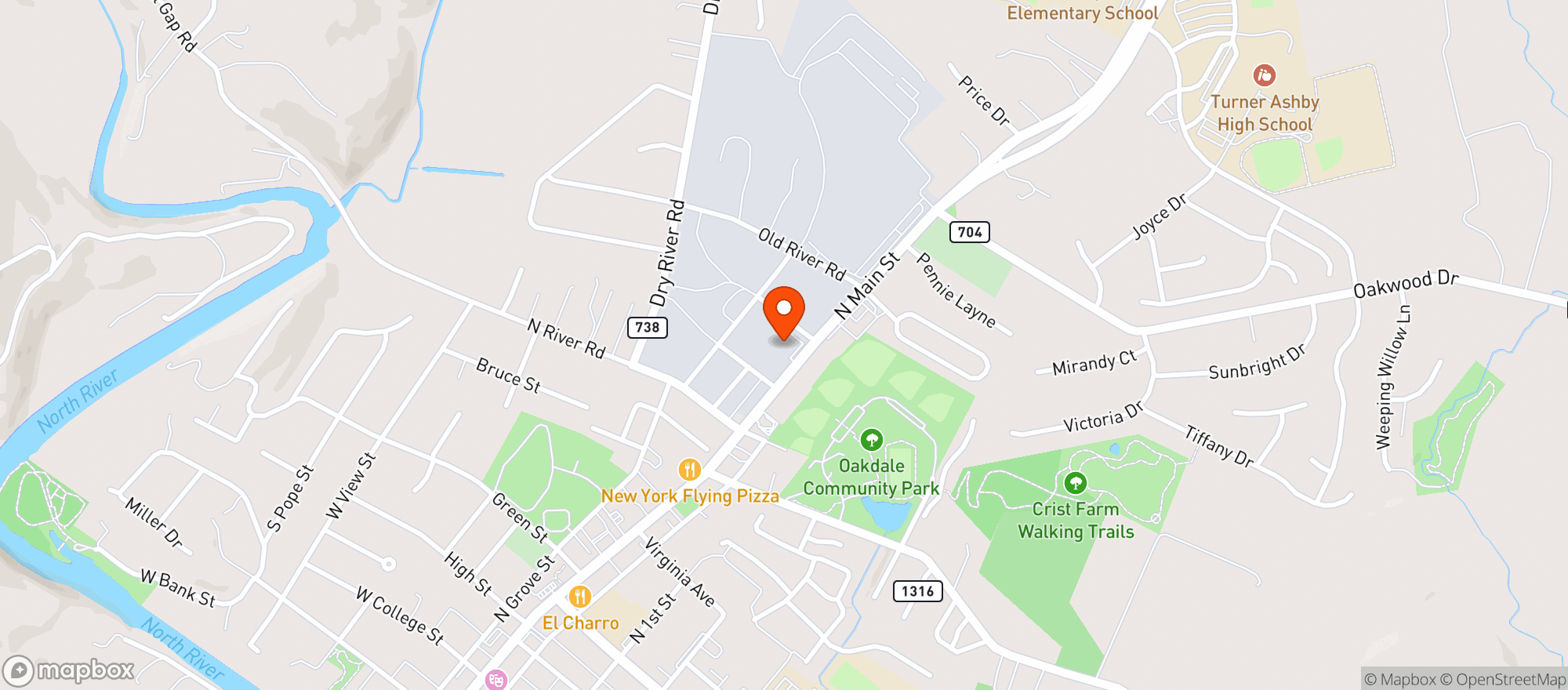 Map showing Bridgewater Foods Supermarket