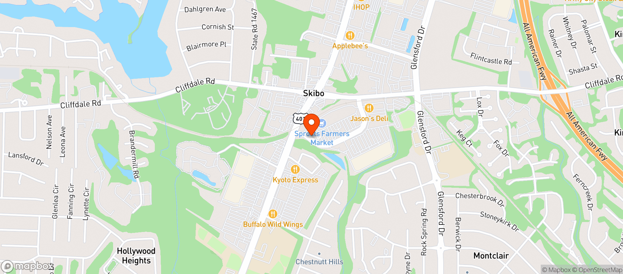 Map showing Sprouts Farmers Market