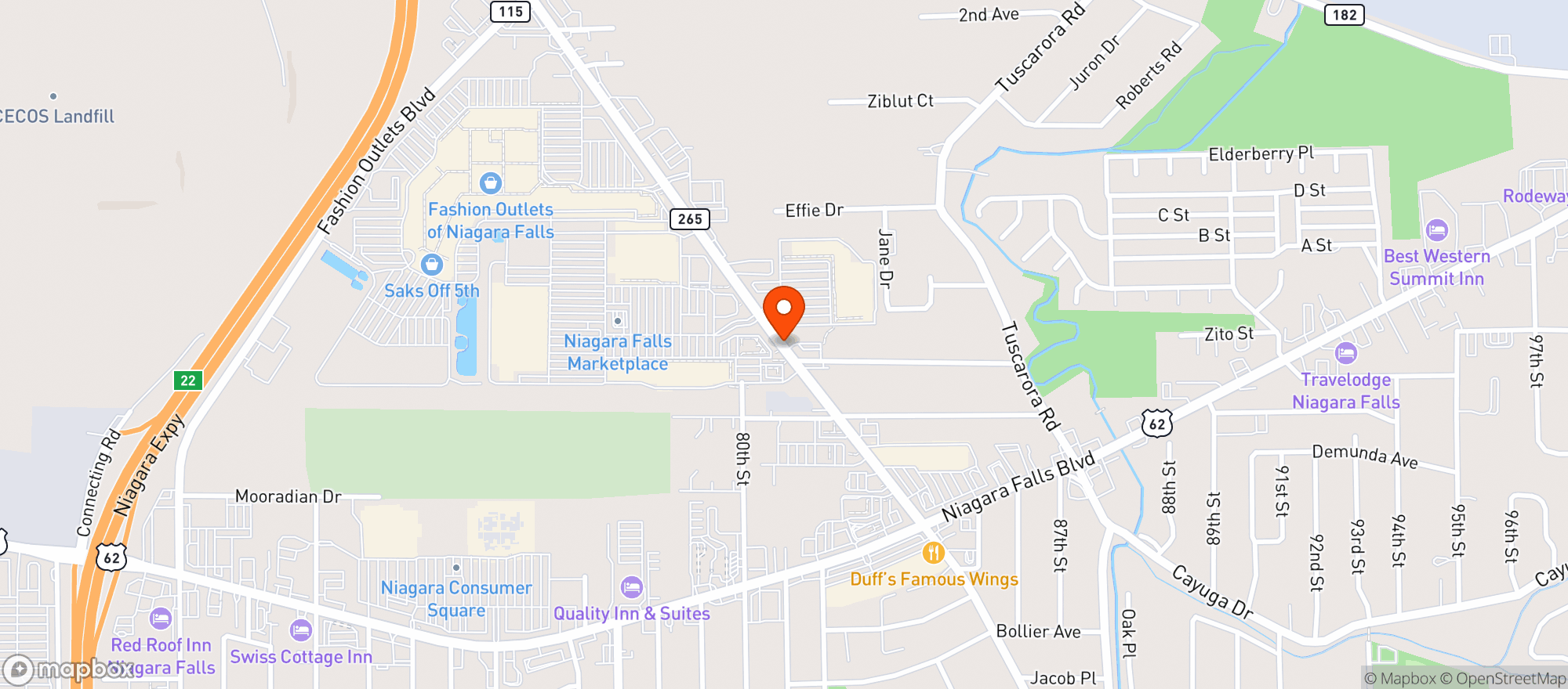 Map showing Wegmans
