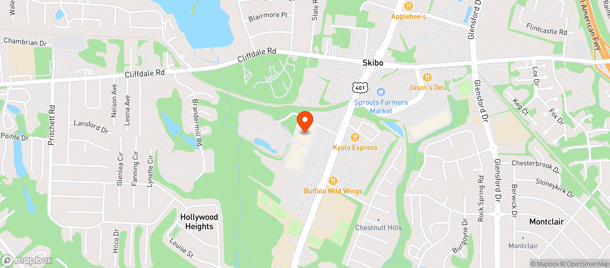 Map showing Target - Fayetteville